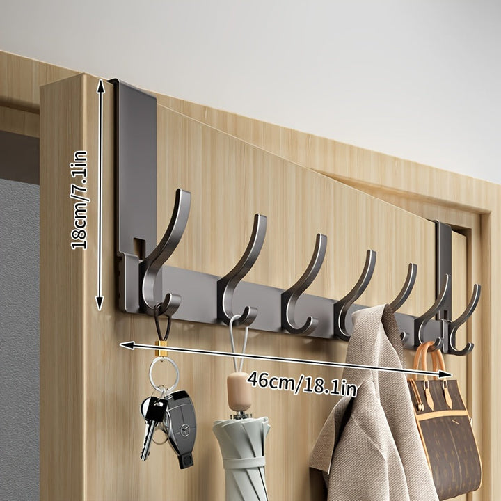 Lisslune | SlimLine Door Hook – Hanging System Without Drilling Made of Sturdy Aluminum