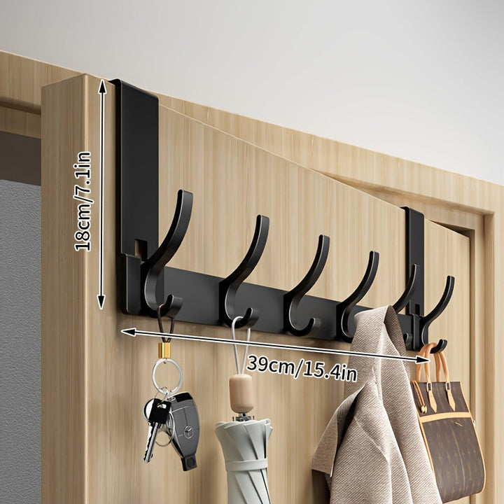 Lisslune | SlimLine Door Hook – Hanging System Without Drilling Made of Sturdy Aluminum