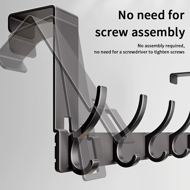 Lisslune | SlimLine Door Hook – Hanging System Without Drilling Made of Sturdy Aluminum