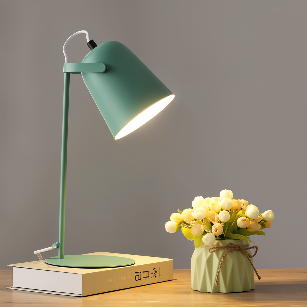 Lisslune | Macaron Table Lamp - Nordic Yellow Desk Lamp - Adjustable Lamp