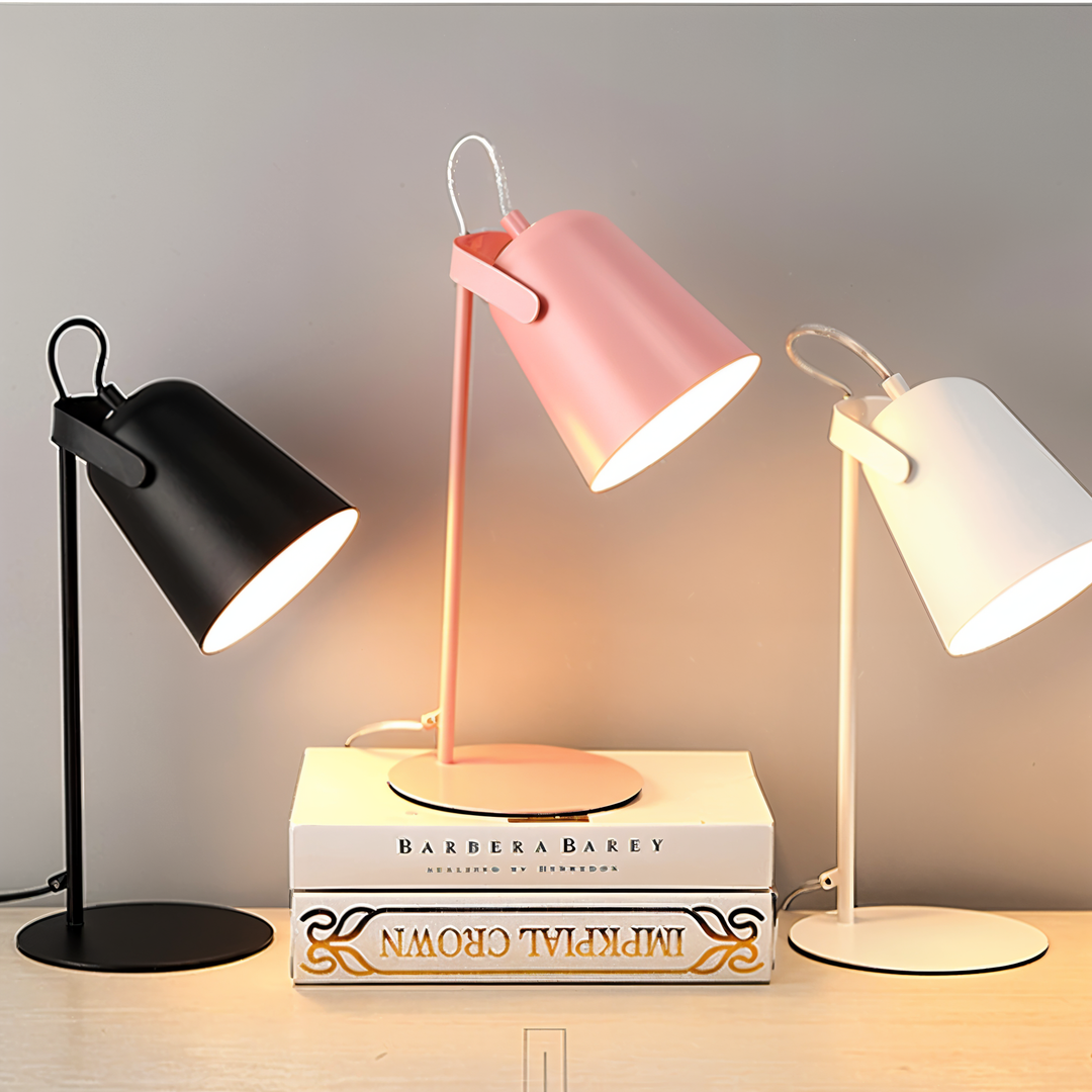 Lisslune | Macaron Table Lamp - Nordic Yellow Desk Lamp - Adjustable Lamp