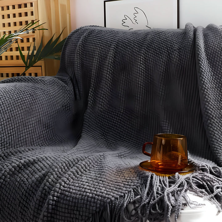 Lisslune | KNITCOVE – Stylish knit fleece blanket