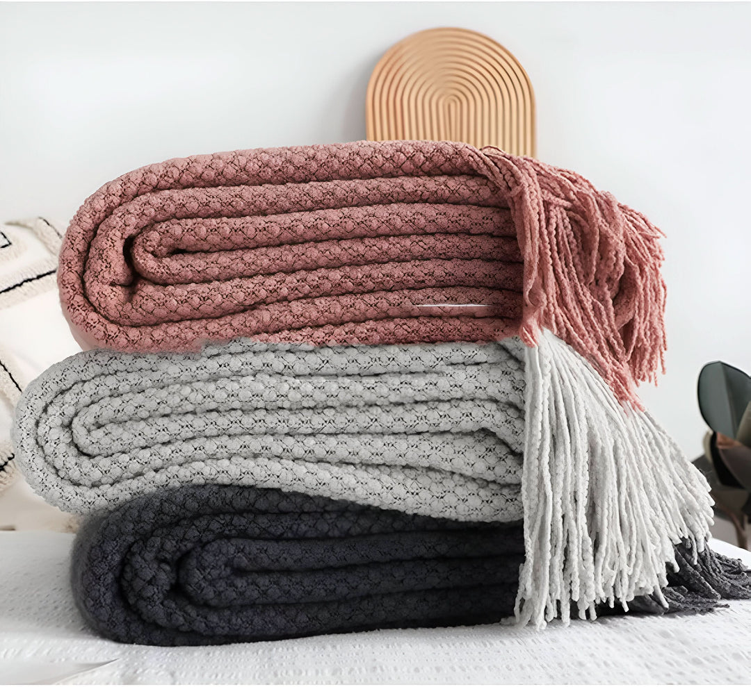 Lisslune | KNITCOVE – Stylish knit fleece blanket