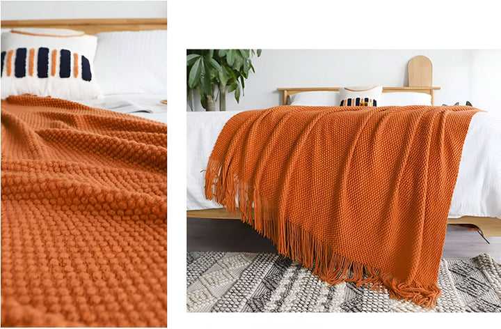 Lisslune | KNITCOVE – Stylish knit fleece blanket