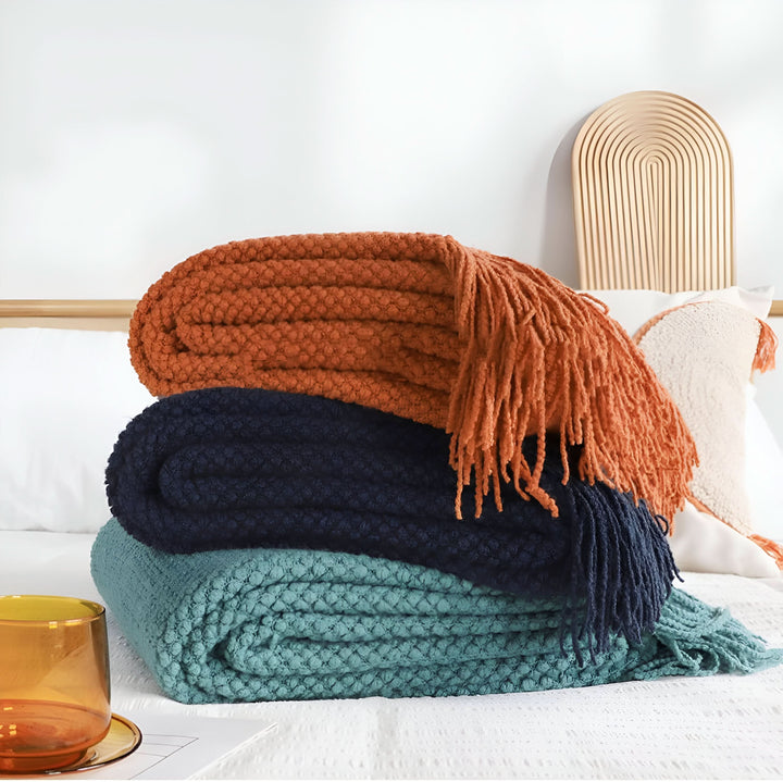 Lisslune | KNITCOVE – Stylish knit fleece blanket