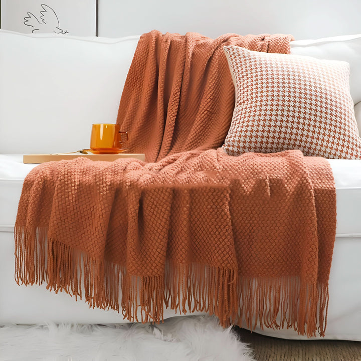 Lisslune | KNITCOVE – Stylish knit fleece blanket