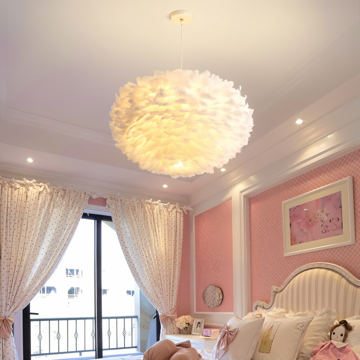 Lisslune | Dreamcatcher Feather Chandelier - Handmade, adjustable pendant light