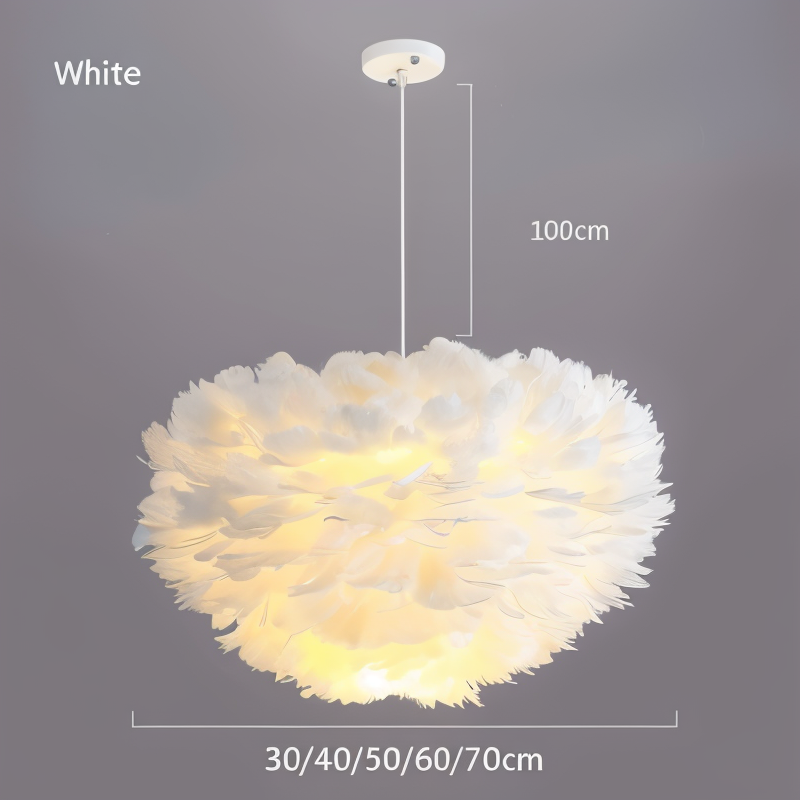 Lisslune | Dreamcatcher Feather Chandelier - Handmade, adjustable pendant light