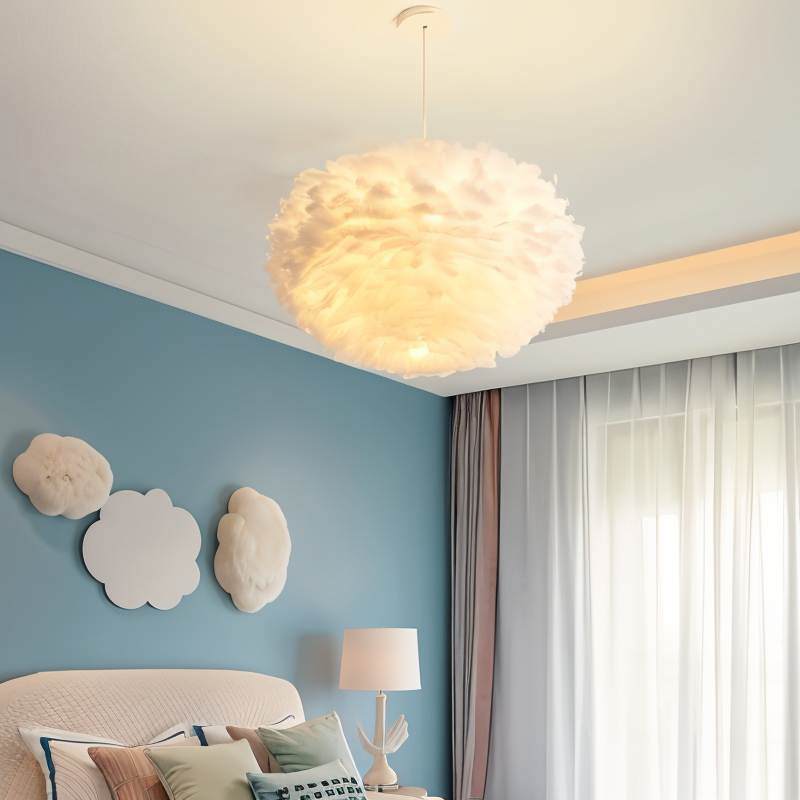 Lisslune | Dreamcatcher Feather Chandelier - Handmade, adjustable pendant light