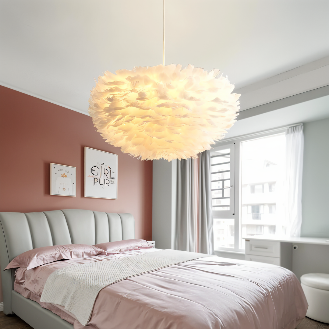 Lisslune | Dreamcatcher Feather Chandelier - Handmade, adjustable pendant light
