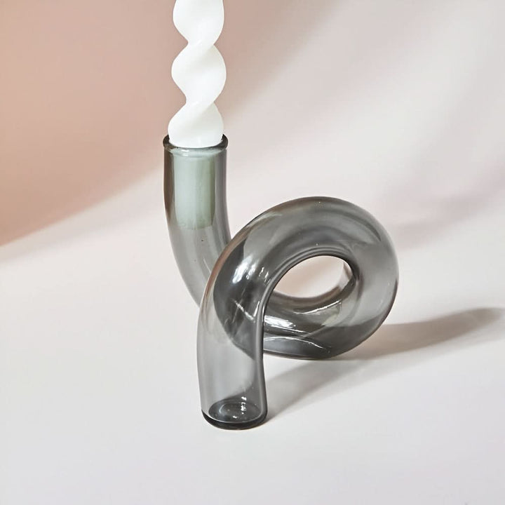 Lisslune | Glass Vase with Candle Holder for Elegant Home Decoration