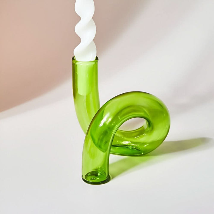 Lisslune | Glass Vase with Candle Holder for Elegant Home Decoration