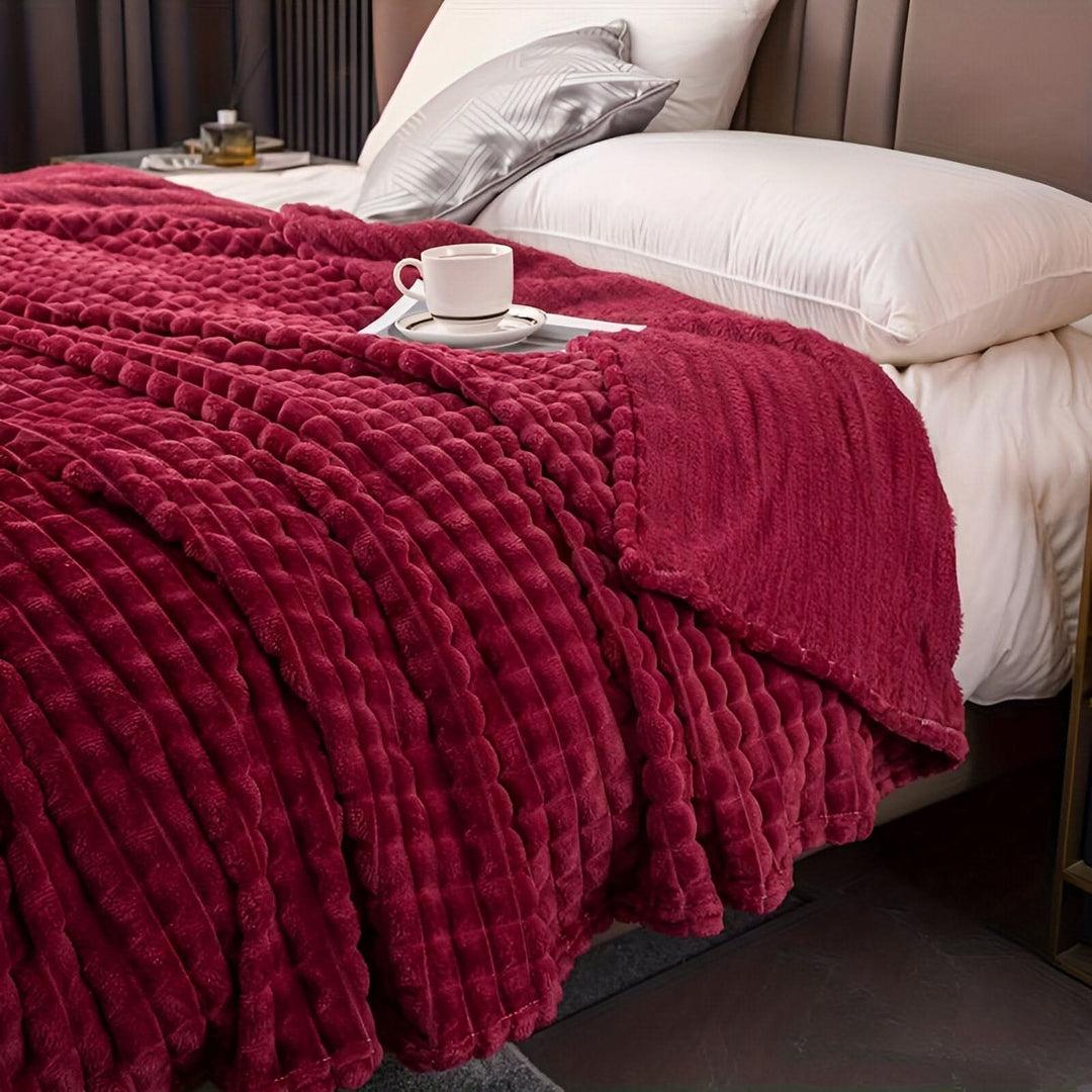 Lisslune | CORALWAVE – Ultra-soft Textured Fleece Blanket