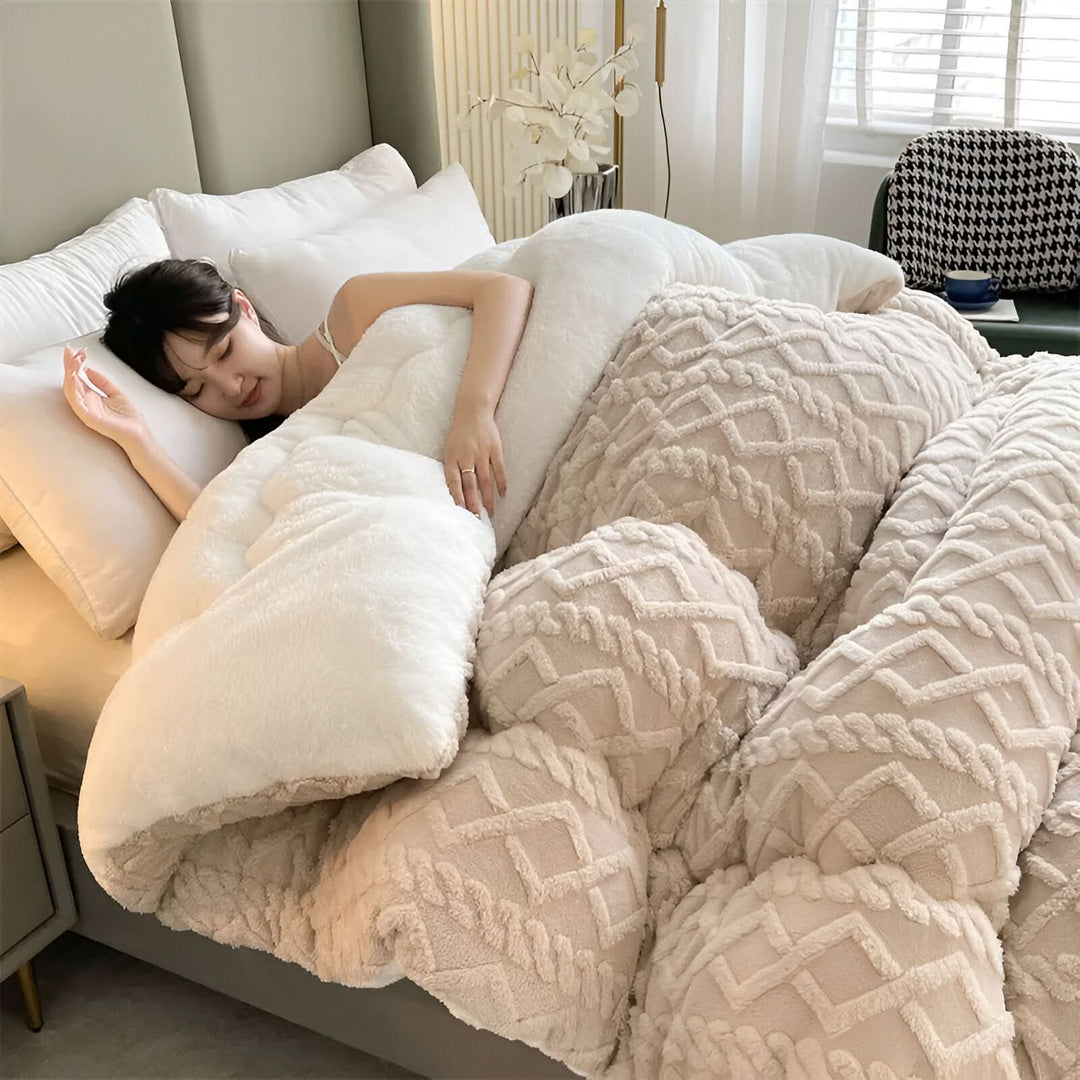 Lisslune | SOFTIQUE - VelvetPlush Reversible Duvet Cover