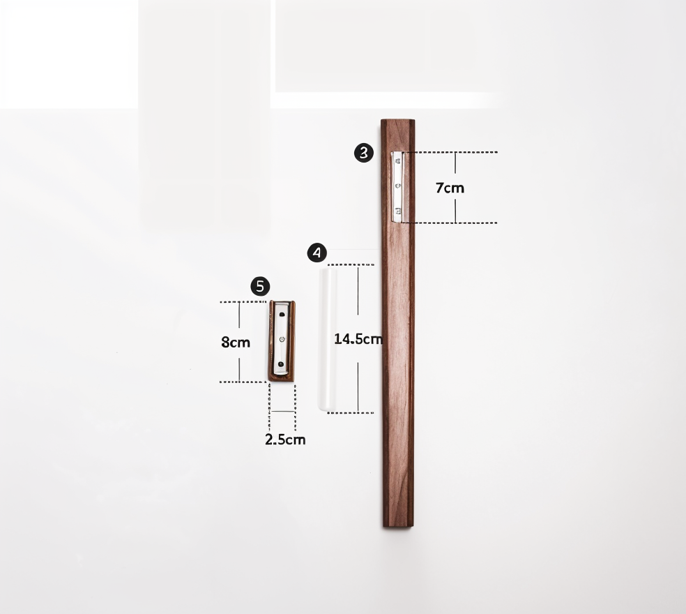 Lisslune | FreshFloret Wall-Mounted Wooden Vase – Solid Beech & Walnut Flower Display
