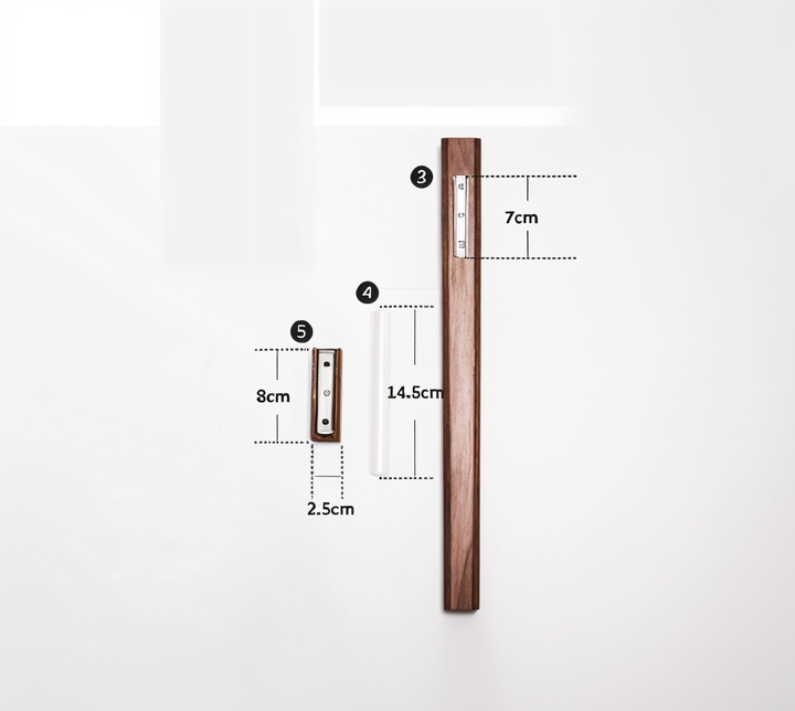 Lisslune | FreshFloret Wall-Mounted Wooden Vase – Solid Beech & Walnut Flower Display