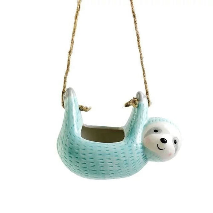 Lisslune | Handmade Ceramic Sloth Flower Pot for Small Plants