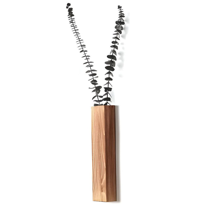 Lisslune | Wooden Wall Vase Rectangular Plant Shelf 30 cm