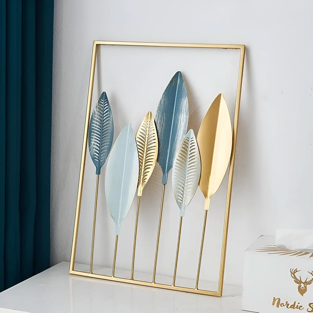 Lisslune | Leafy Luxe Nordic Metal Leaf Wall Art