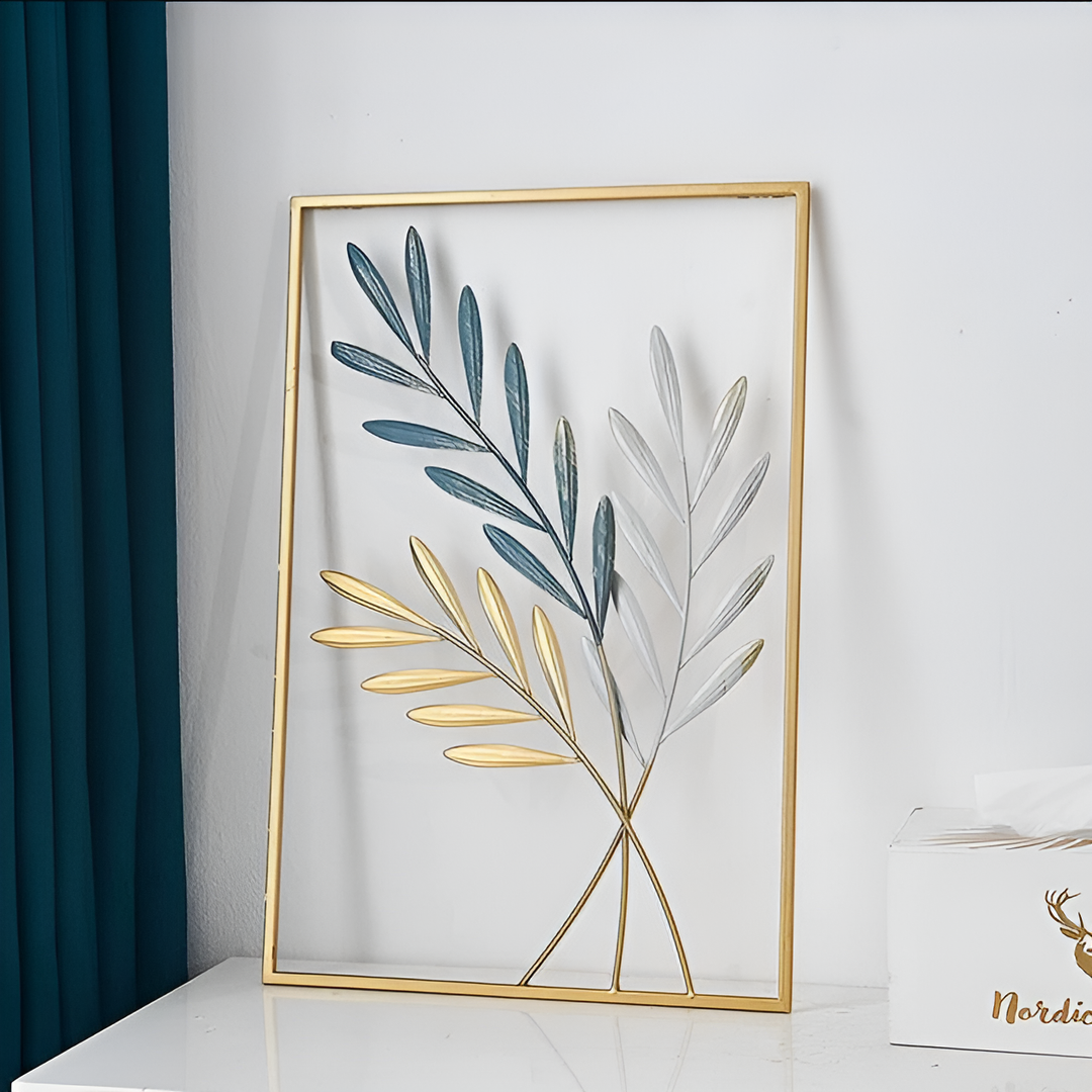 Lisslune | Leafy Luxe Nordic Metal Leaf Wall Art
