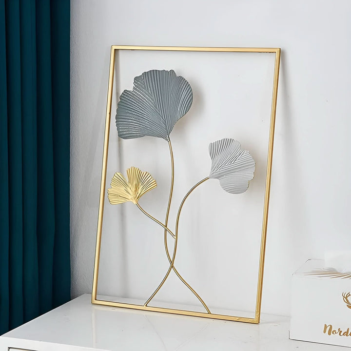 Lisslune | Leafy Luxe Nordic Metal Leaf Wall Art
