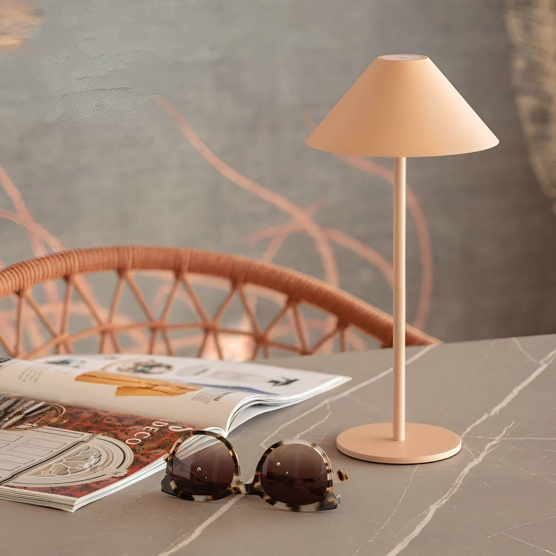 Lisslune | LumiLuxe - Dimmable Nordic Cone LED Table Lamp with Touch Control