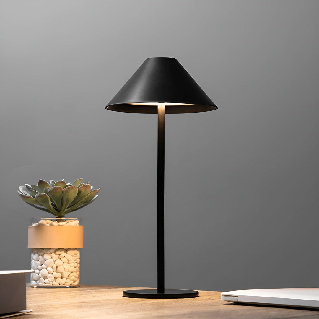 Lisslune | LumiLuxe - Dimmable Nordic Cone LED Table Lamp with Touch Control