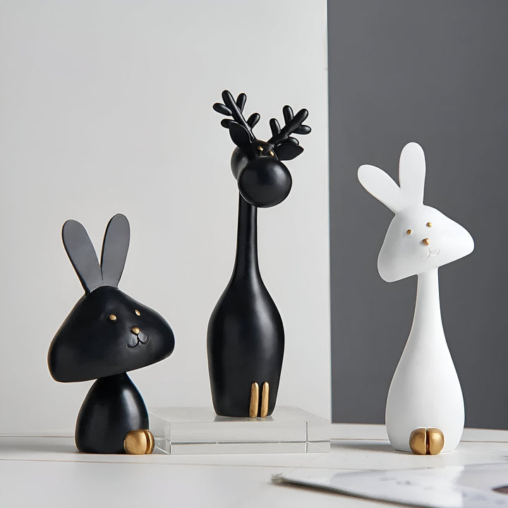 Lisslune | DecoPaws Elegant Animal Figures for Modern Table Decoration