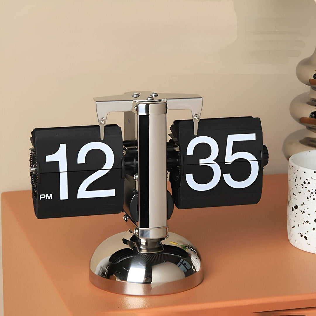 Lisslune | Minimalist Flip Clock Automatic Retro Desk Clock