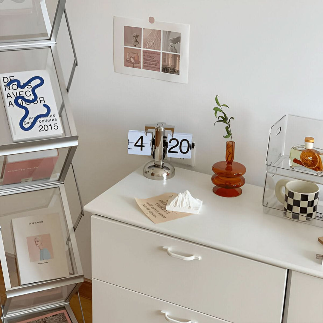 Lisslune | Minimalist Flip Clock Automatic Retro Desk Clock