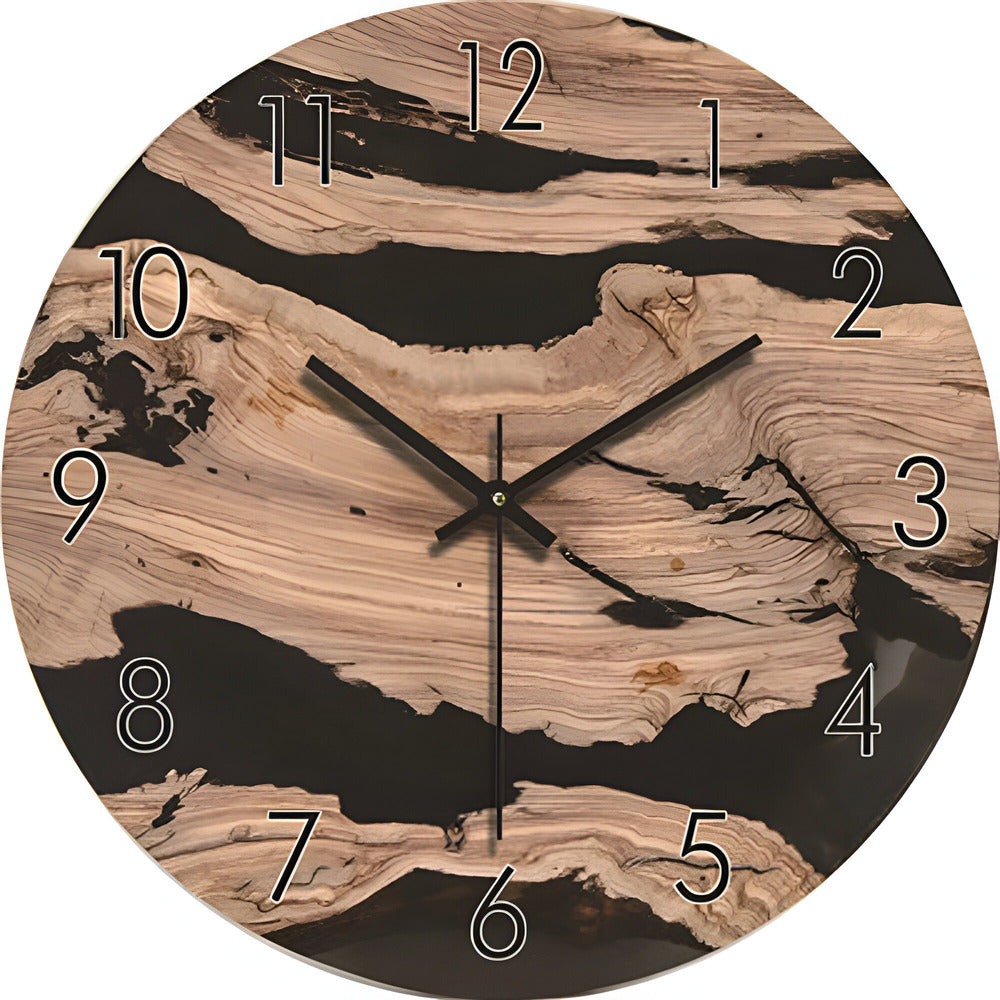 Lisslune | Woodline Modern Silent Wall Clock – Minimalist Design in Solid Wood