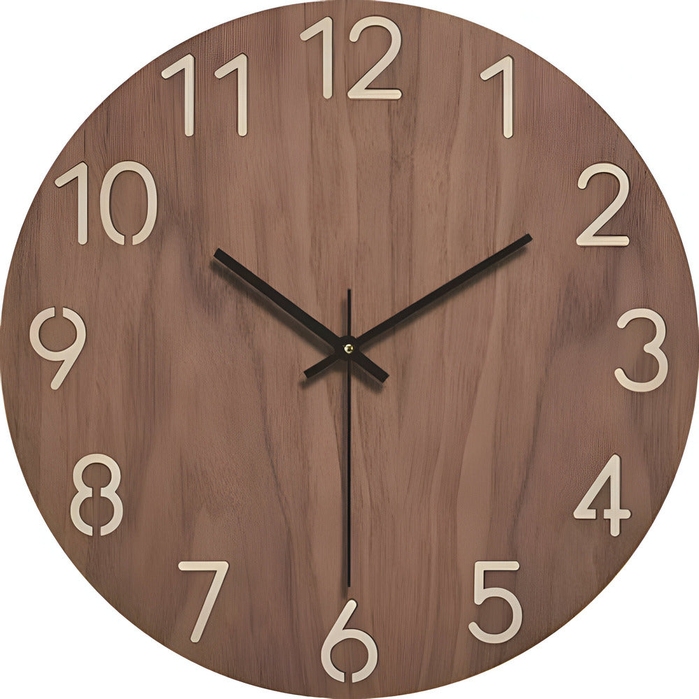 Lisslune | Woodline Modern Silent Wall Clock – Minimalist Design in Solid Wood