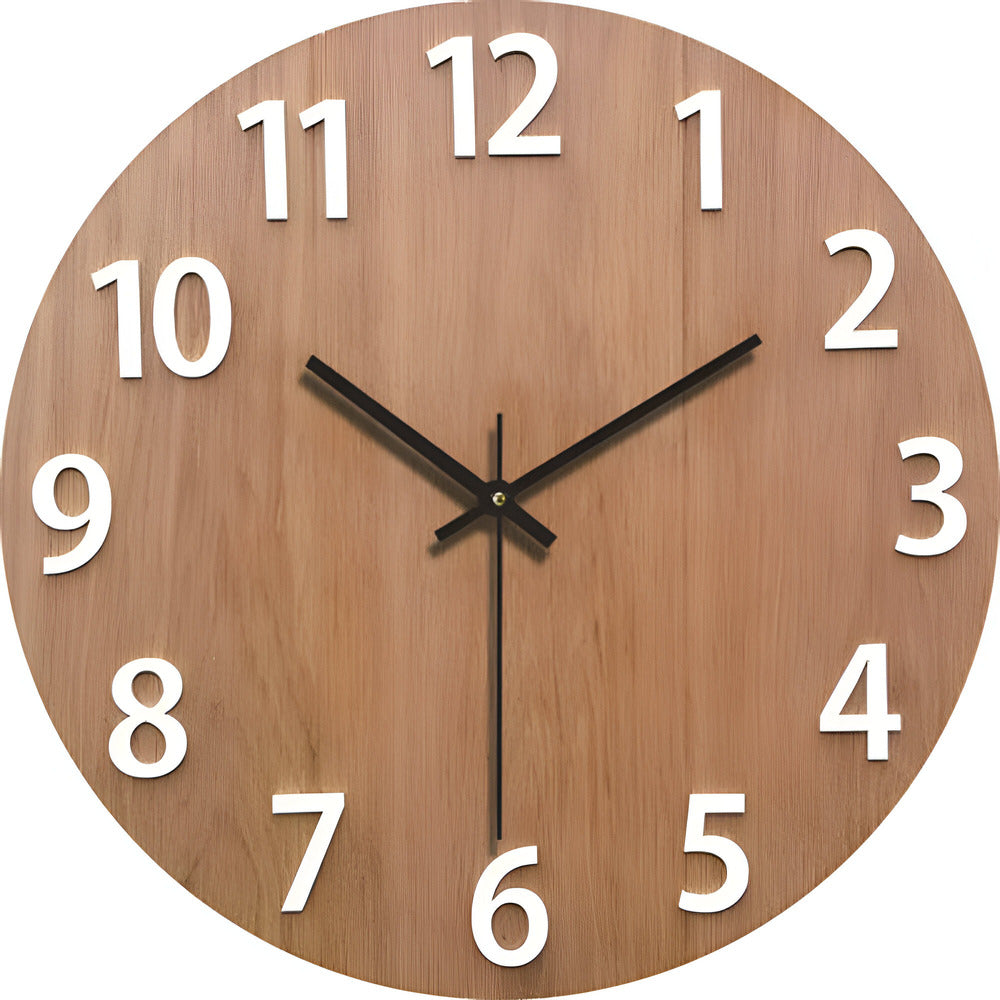 Lisslune | Woodline Modern Silent Wall Clock – Minimalist Design in Solid Wood