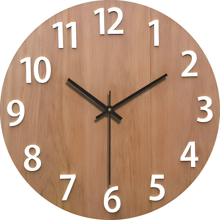 Lisslune | Woodline Modern Silent Wall Clock – Minimalist Design in Solid Wood