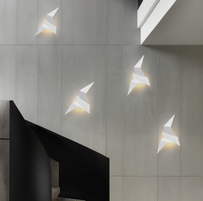 Lisslune | OriTori Wall Light - Geometric Origami Bird Wall Light - Japanese Style Wall Light Design