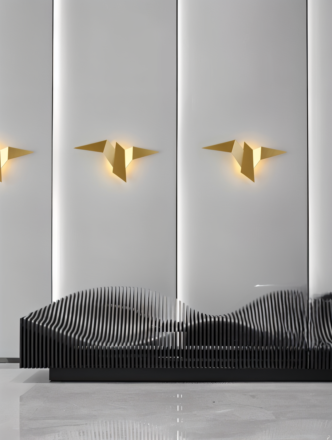 Lisslune | OriTori Wall Light - Geometric Origami Bird Wall Light - Japanese Style Wall Light Design