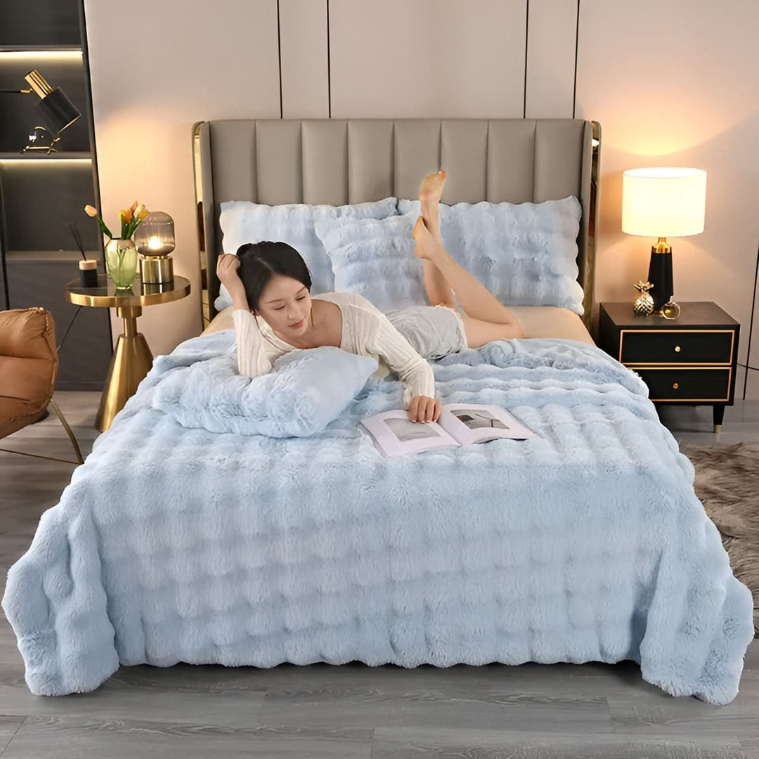 Lisslune | WARMPLAID - Heated fleece blanket
