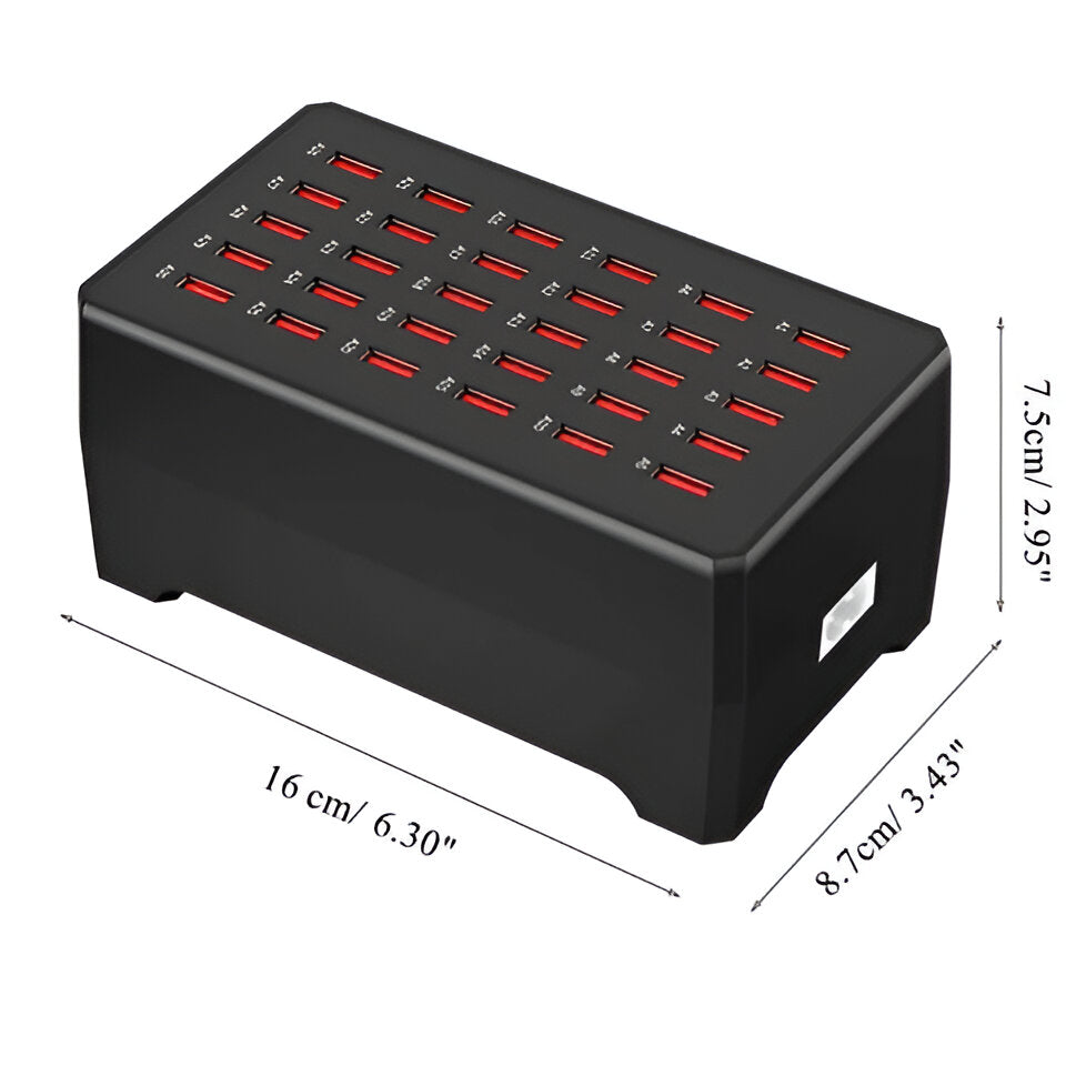 Lisslune | PowerPort Pro 30 - Universal Multi-USB Charging Station with 30 Ports
