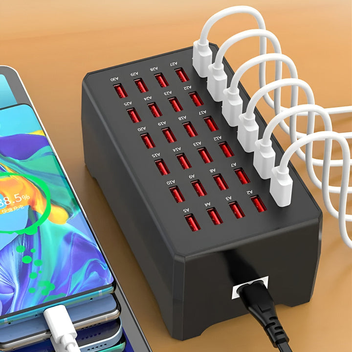 Lisslune | PowerPort Pro 30 - Universal Multi-USB Charging Station with 30 Ports