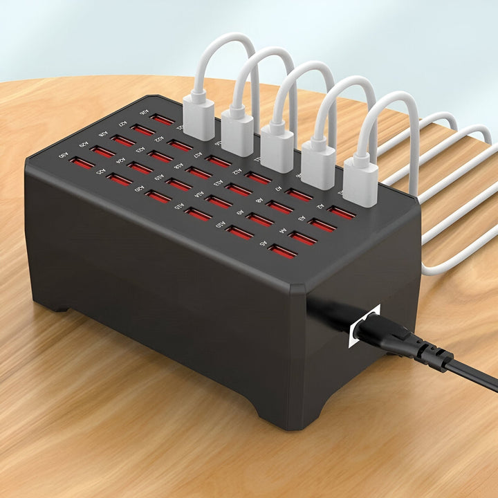 Lisslune | PowerPort Pro 30 - Universal Multi-USB Charging Station with 30 Ports