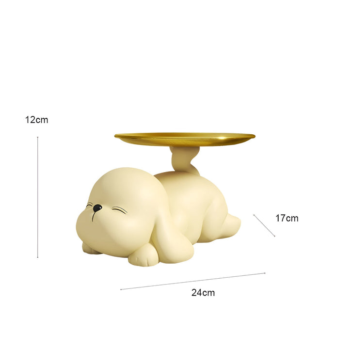 Lisslune | Decorative dog bowl holder with tray