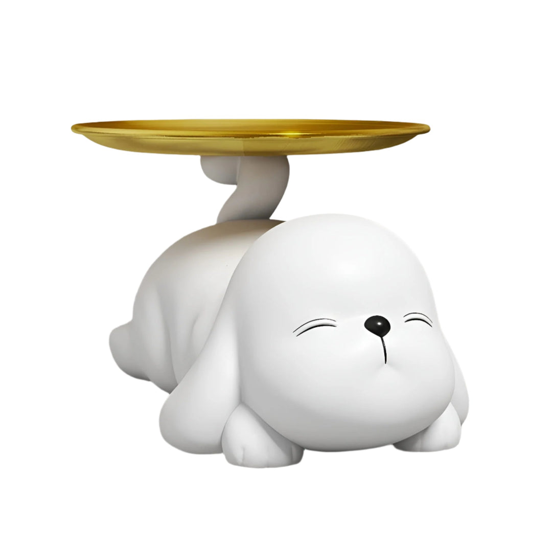 Lisslune | Decorative dog bowl holder with tray