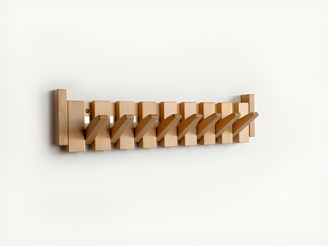 Lisslune | RetroHooks - Wooden piano wall shelf with magnetic hooks