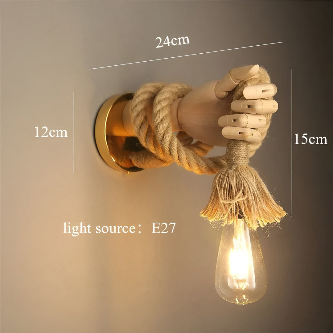 Lisslune | Rope - Rustic Wall Lamp with Timeless Design