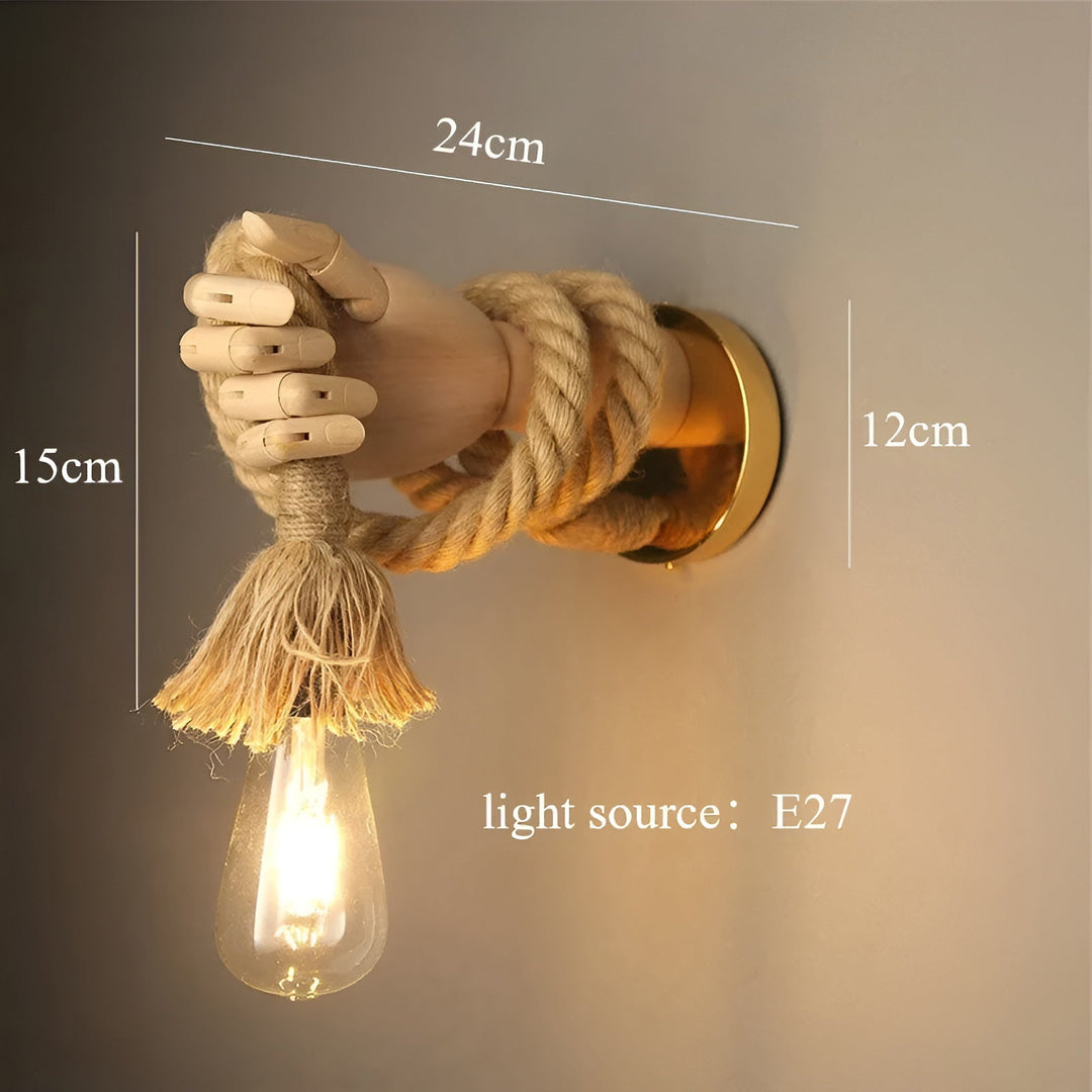 Lisslune | Rope - Rustic Wall Lamp with Timeless Design