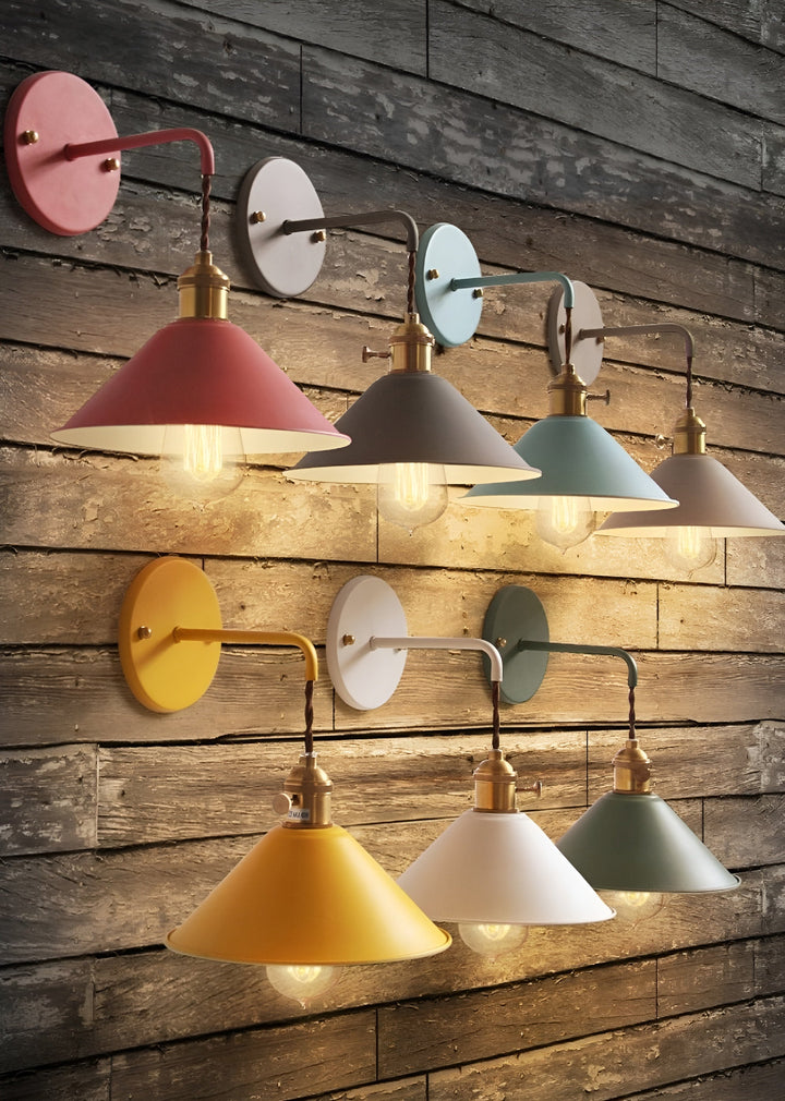 Lisslune | Retro Vintage Wall Lamp - Vintage-inspired Cone Metal Wall Lamp