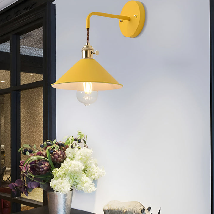 Lisslune | Retro Vintage Wall Lamp - Vintage-inspired Cone Metal Wall Lamp