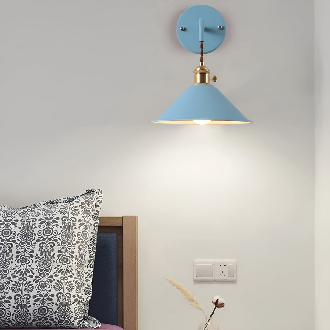 Lisslune | Retro Vintage Wall Lamp - Vintage-inspired Cone Metal Wall Lamp