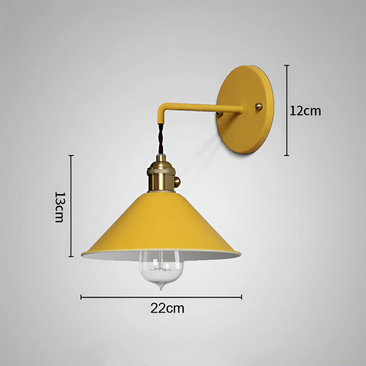 Lisslune | Retro Vintage Wall Lamp - Vintage-inspired Cone Metal Wall Lamp