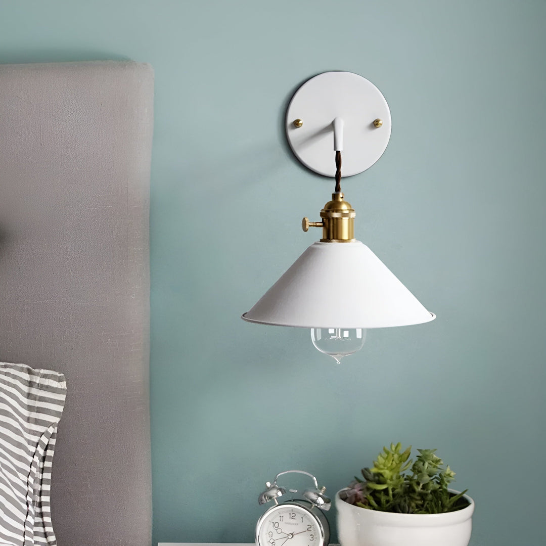 Lisslune | Retro Vintage Wall Lamp - Vintage-inspired Cone Metal Wall Lamp